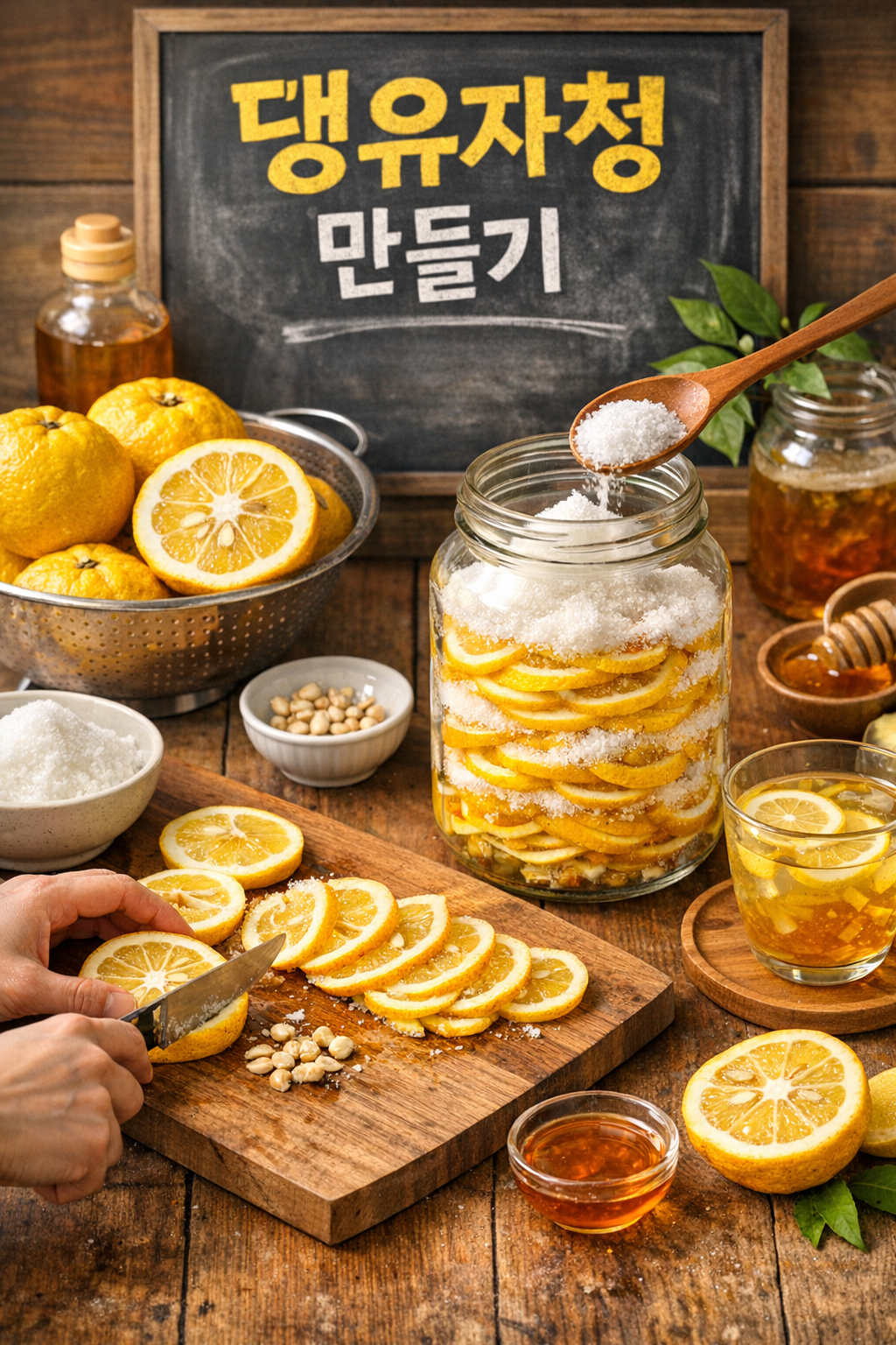 댕유자청-만들기