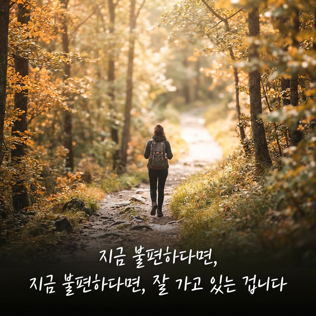 심리학적 성장의 조건을 표현한 가을 숲 이미지